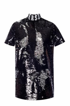 Sequinned top with logo, zdjęcie 1 Sequinned top with logo od Versace Versus